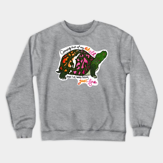 Lesbian Pride Turtle Crewneck Sweatshirt by jberoldart